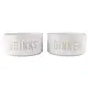 Ceramic Stackable Pet Bowls - Dinner & Drinks - Set of 2