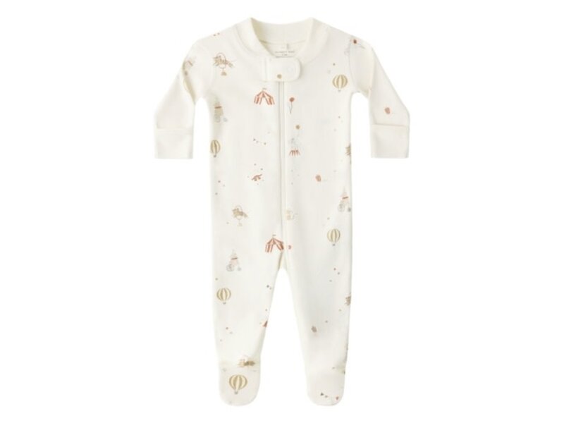 Rylee + Cru LLC ZIP LONGSLEEVE SLEEPER FOOTIE || CARNIVAL