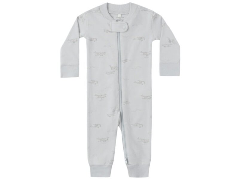 Rylee + Cru LLC ZIP LONGSLEEVE SLEEPER || AIRPLANE
