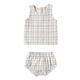 WOVEN TANK SET || BLUE PLAID
