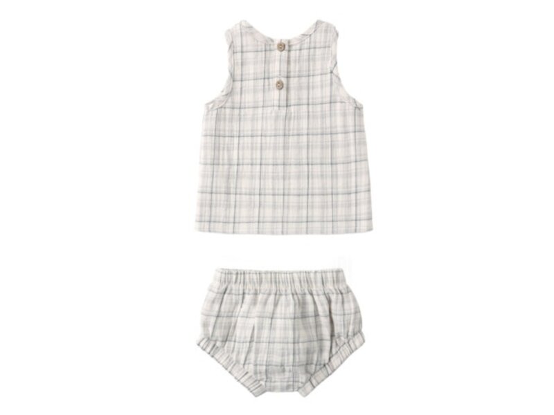 Rylee + Cru LLC WOVEN TANK SET || BLUE PLAID