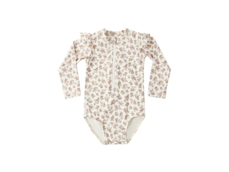 Rylee + Cru LLC BYRON RASHGUARD ONE-PIECE || WILDFLOWER