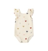 Rylee + Cru LLC SCOOP BACK ONE-PIECE || HEARTS
