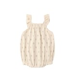 Rylee + Cru LLC RIBBED RUFFLE ROMPER || BUTTERCUP