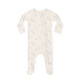 Rylee + Cru LLC BAMBOO ZIP FOOTIE || ELEPHANTS