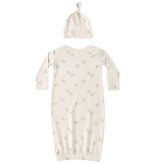 Rylee + Cru LLC BAMBOO BABY GOWN + HAT SET || ELEPHANTS
