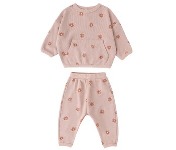 WAFFLE SWEATER SET || PINK DAISY