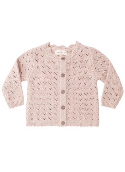 SCALLOPED CARDIGAN || BLUSH