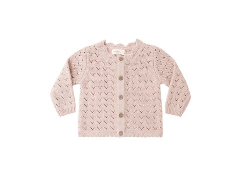 Rylee + Cru LLC SCALLOPED CARDIGAN || BLUSH