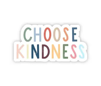 Choose Kindness Multicolor Lettering Sticker
