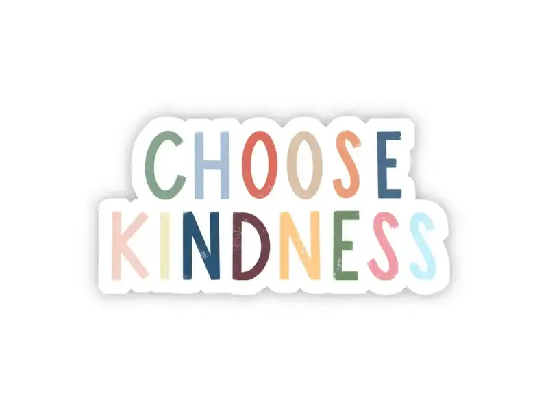 Big Moods Choose Kindness Multicolor Lettering Sticker