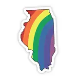 Big Moods Illinois Rainbow Sticker