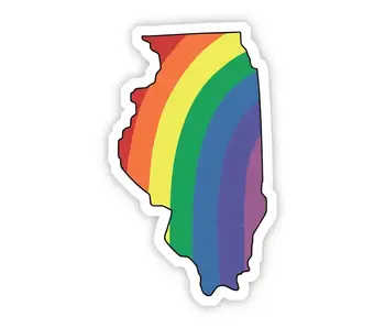 Illinois Rainbow Sticker