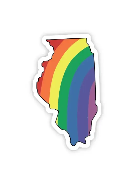 Illinois Rainbow Sticker
