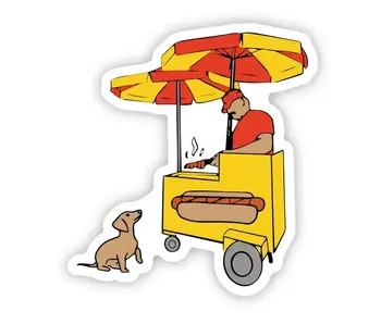 Ny Hot Dog Stand Sticker