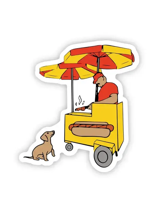 Ny Hot Dog Stand Sticker
