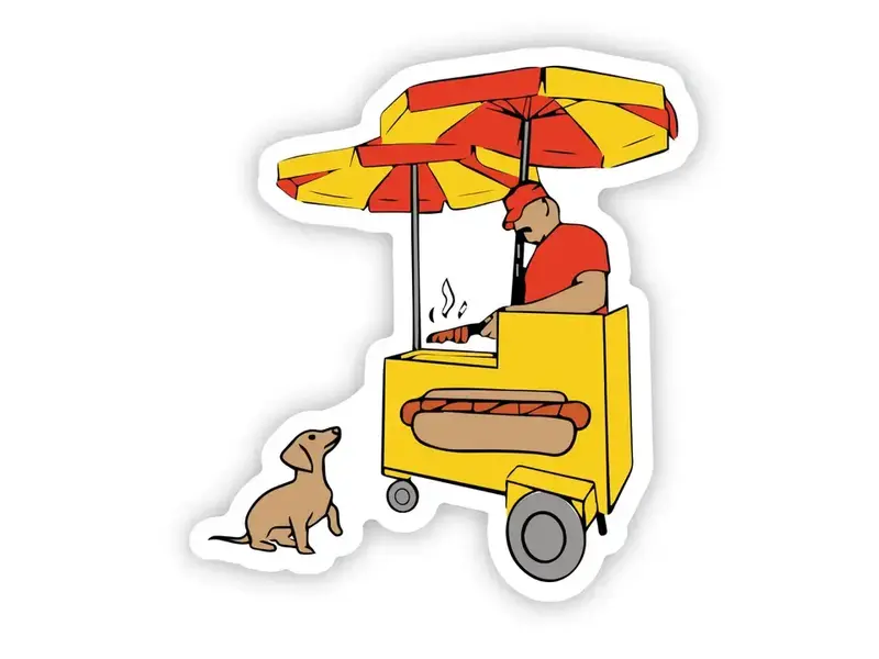 Big Moods Ny Hot Dog Stand Sticker