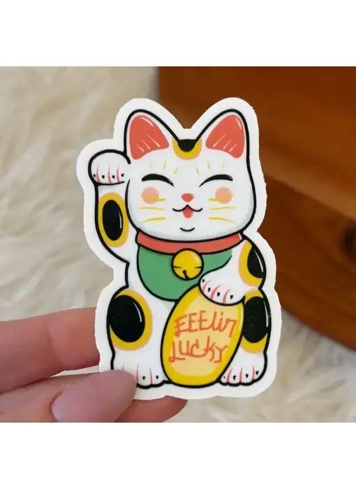 Feelin Lucky Cat Sticker