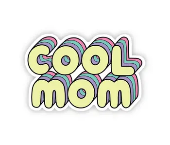 "Cool Mom" Lettering Sticker