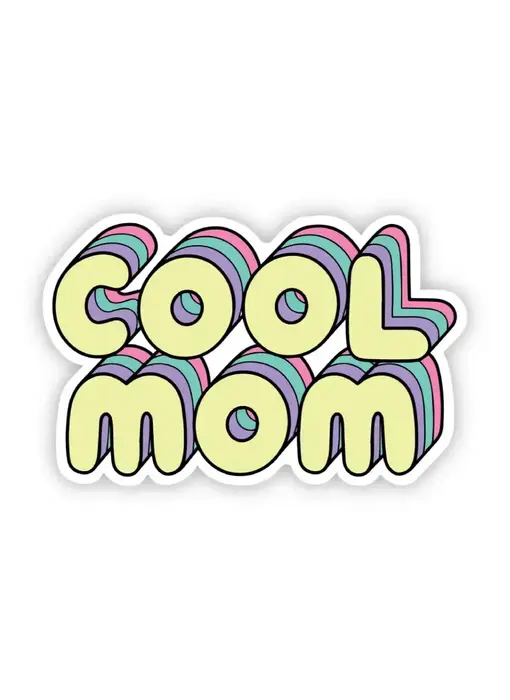 "Cool Mom" Lettering Sticker