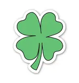 Big Moods Four Leaf Clover Lucky Charm Sticker