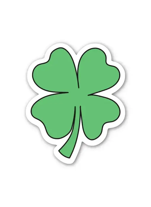 Four Leaf Clover Lucky Charm Sticker