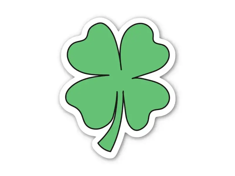 Big Moods Four Leaf Clover Lucky Charm Sticker