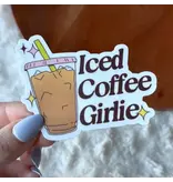Big Moods Iced Coffee Girlie Sticker