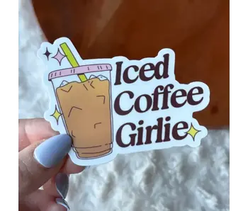Iced Coffee Girlie Sticker