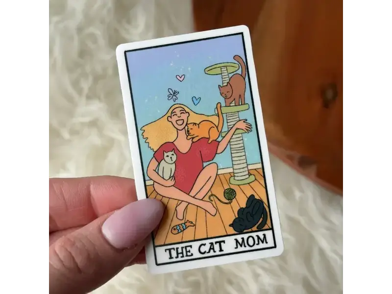 Big Moods "the Cat Mom" Tarot Card Sticker