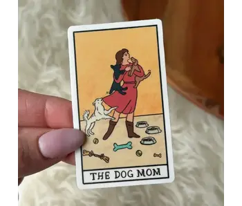 "the Dog Mom" Tarot Card Sticker