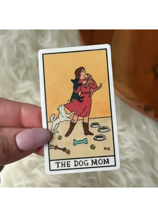 "the Dog Mom" Tarot Card Sticker