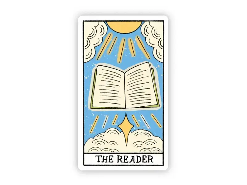 Big Moods "the Reader" Tarot Card Sticker