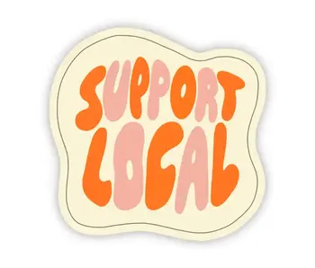 "Support Local" Retro Sticker