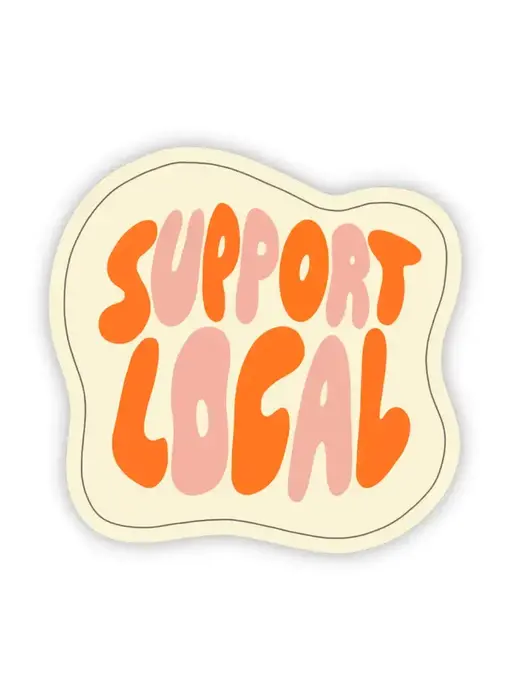 "Support Local" Retro Sticker