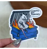 Big Moods Chaotic But Thriving Possum Sticker