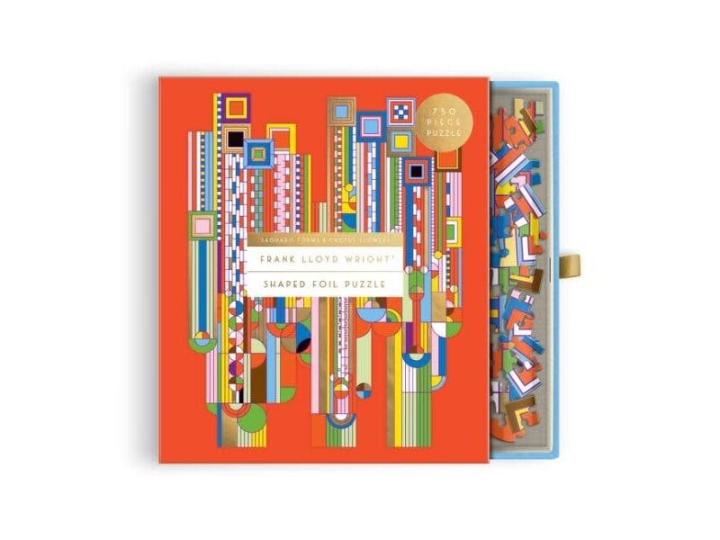 Chronicle Books FRANK LLOYD WRIGHT SAGUARO CACTUS & FORMS 750 PIECE SHAPED FOIL PUZZLE