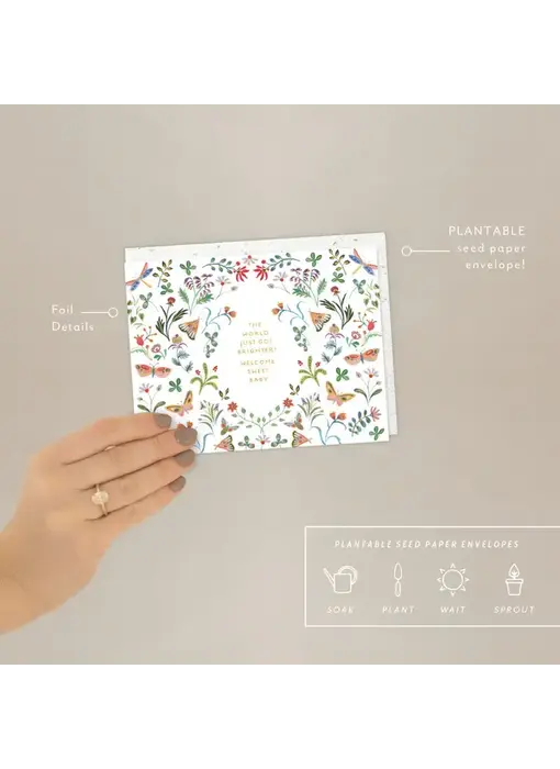 Butterfly Garden - Baby Card