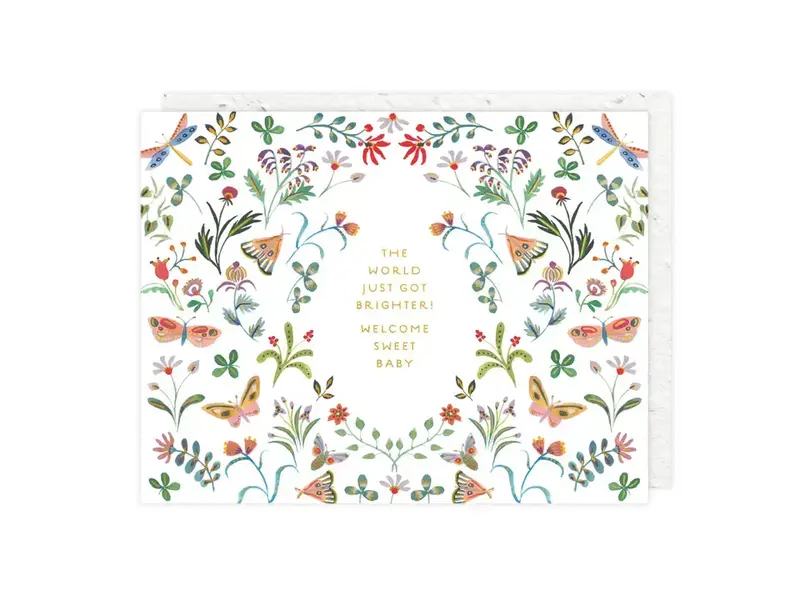 Seedlings Butterfly Garden - Baby Card