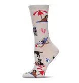 Infinity Classics International Dogs On Beach Bamboo Crew | Ivory Heather / 9-11