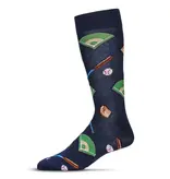 Infinity Classics International Men's Baseball Bamboo Crew Socks | Navy / 10-13