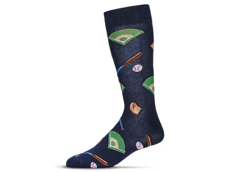 Infinity Classics International Men's Baseball Bamboo Crew Socks | Navy / 10-13