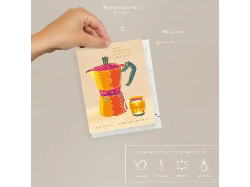 Seedlings Espresso - Anniversary Card