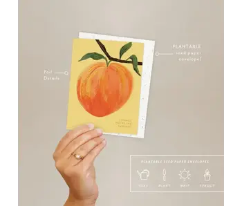 Peach - Thank You Card