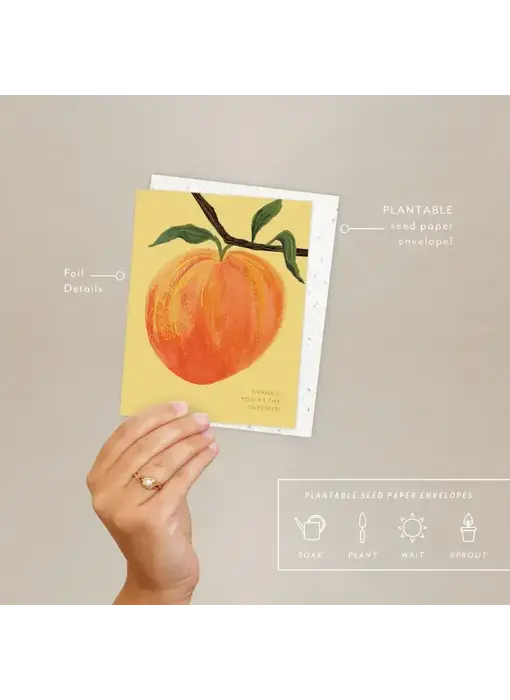 Peach - Thank You Card