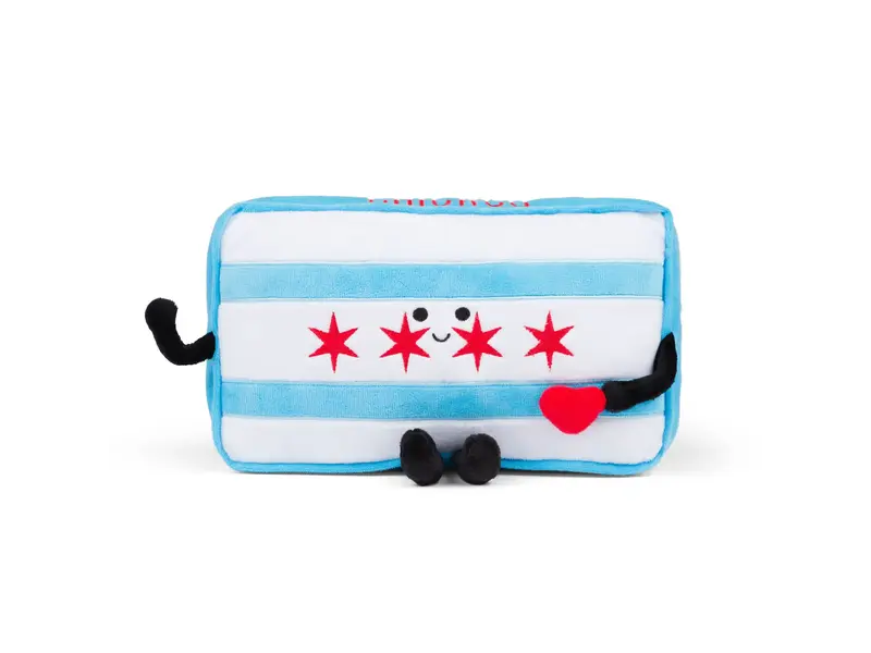 Stuffed States USA Chicago City Flag Plush - Illinois