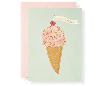 Ice Cream Cone Greeting Card