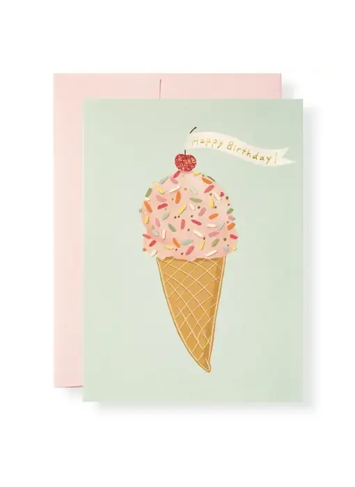 Ice Cream Cone Greeting Card