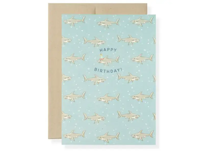 Karen Adams Designs Shark Greeting Card