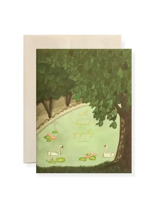 Swan Sympathy Greeting Card